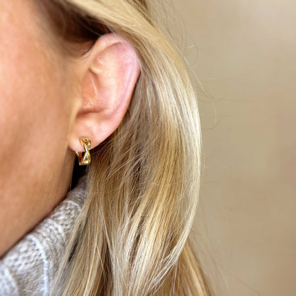 Twisted Tropic Hoop Earrings