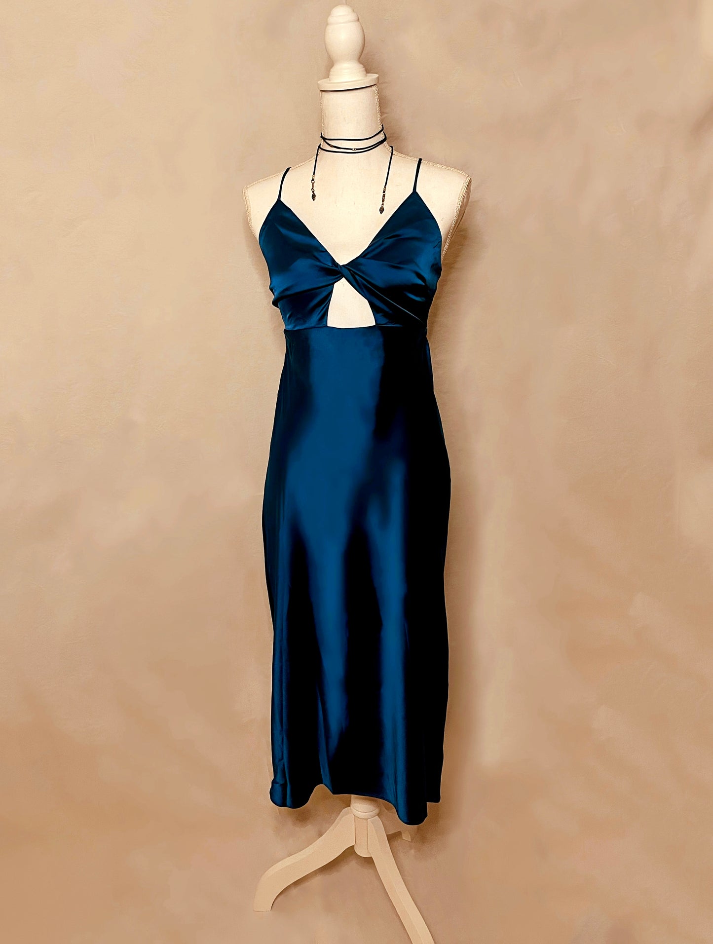 Midnight Kiss Silk Maxi Dress